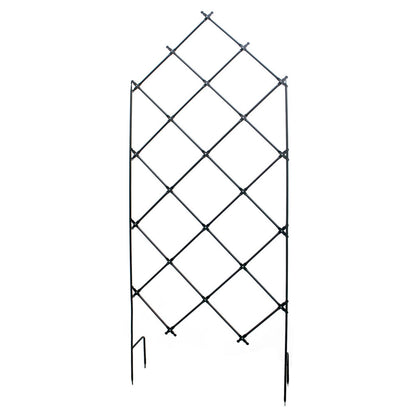 ACHLA Lattice Trellis 36in W x 95in H Free Standing | Graphite Powder Coated Iron | Outdoor Privacy Screen & Garden Support | Model FT-30