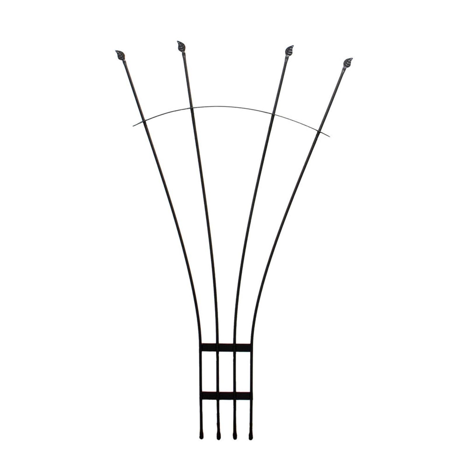 ACHLA Fan Trellis I | Iron Graphite Garden Trellis | Climbing Plants & Cottage Garden Support | 38 x 56 x 0.5 in | Model FT-37G
