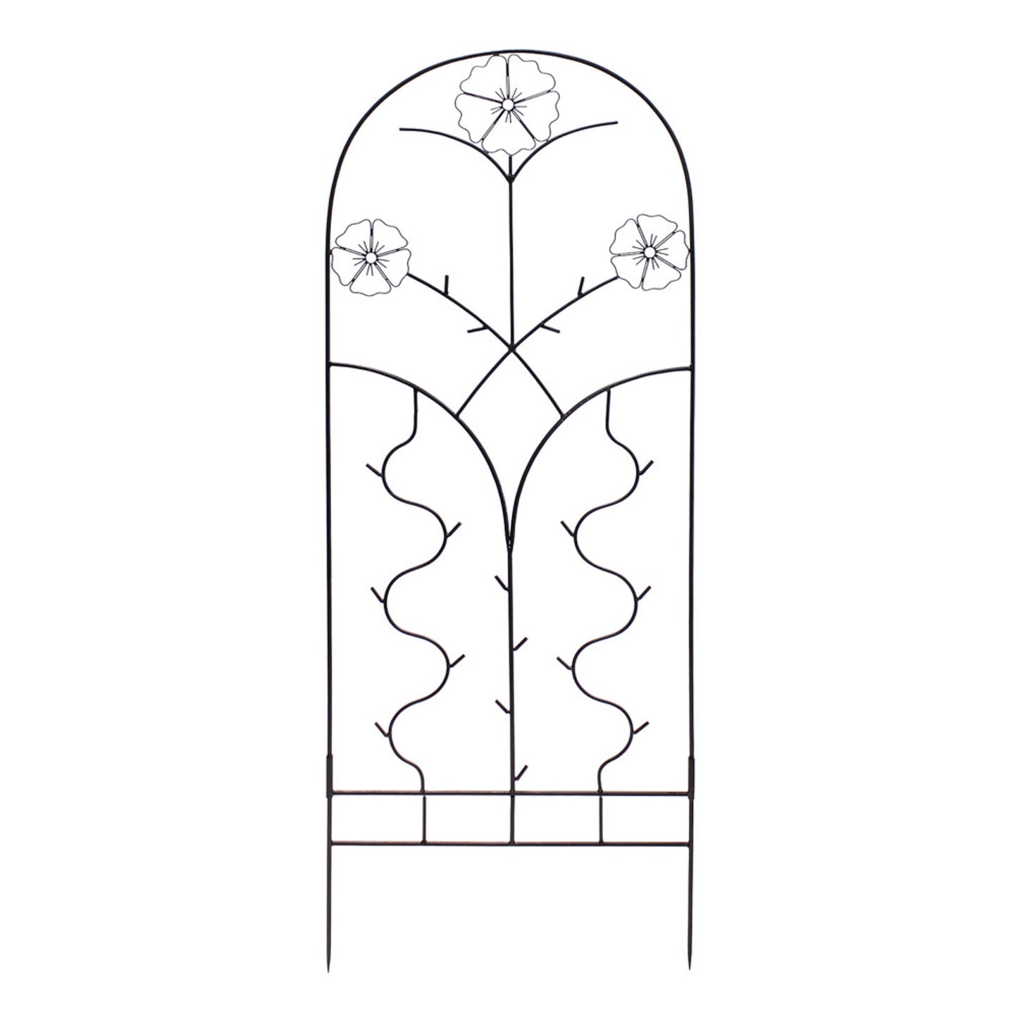 ACHLA Primrose Trellis 72in H | Wrought Iron Black Powder Coated | Outdoor Garden & Wall Plant Climber | 28 x 1 x 72 in | Model FT-42