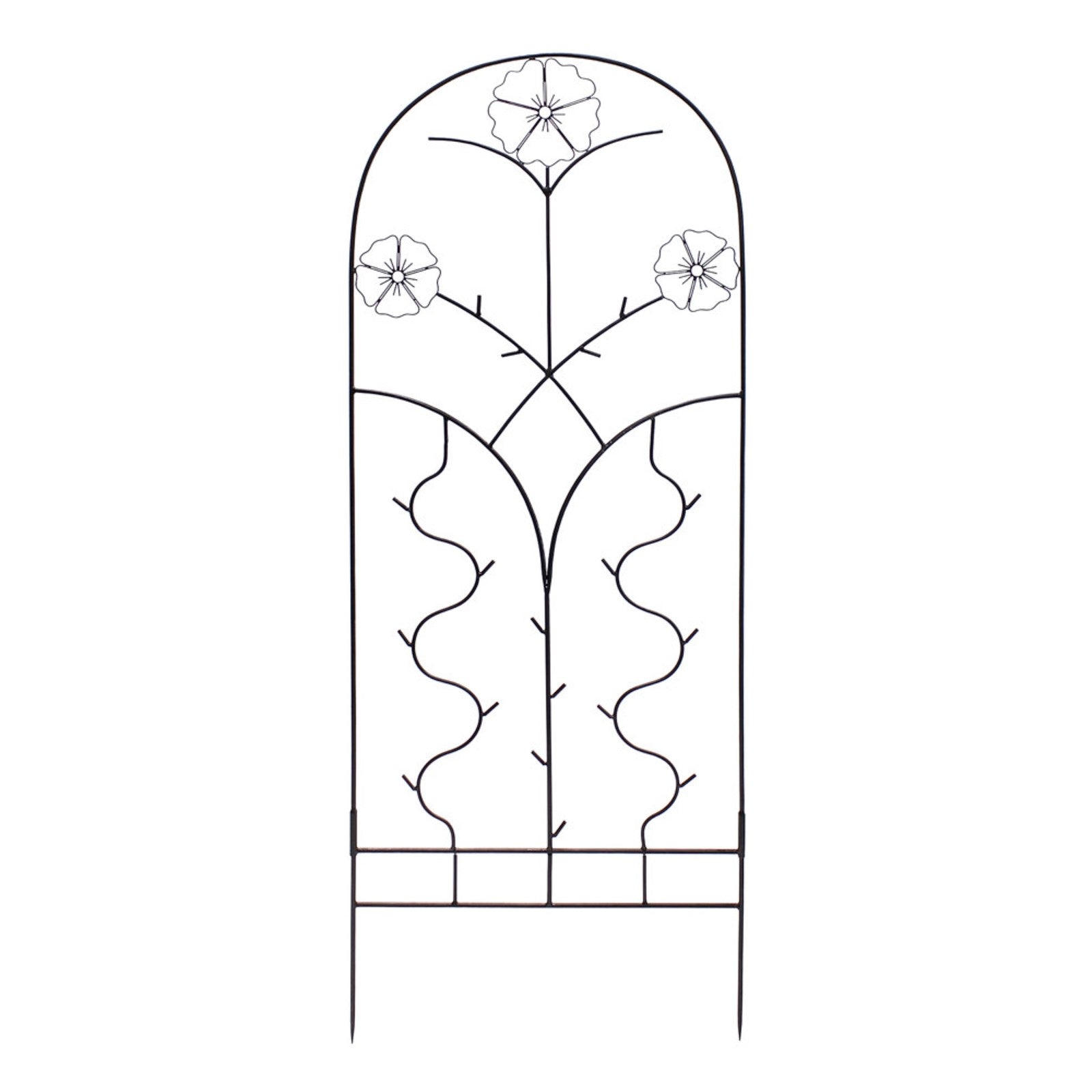 ACHLA Primrose Trellis 72in H | Wrought Iron Black Powder Coated | Outdoor Garden & Wall Plant Climber | 28 x 1 x 72 in | Model FT-42