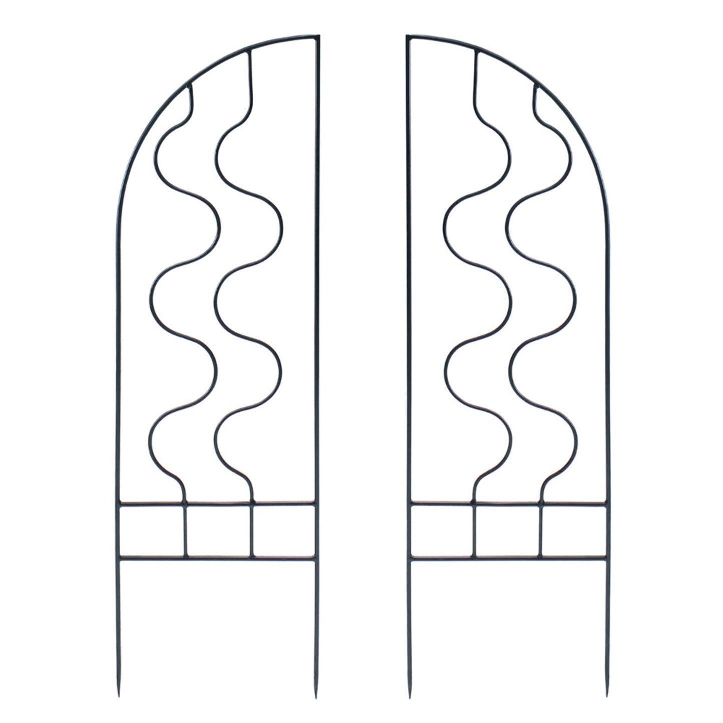 ACHLA Primrose Trellis Side Panels 48in H x 14in W | Wrought Iron Black Powder Coated | Outdoor Garden & Patio Trellis | 1 x 14 x 48 in | Model FT-42S
