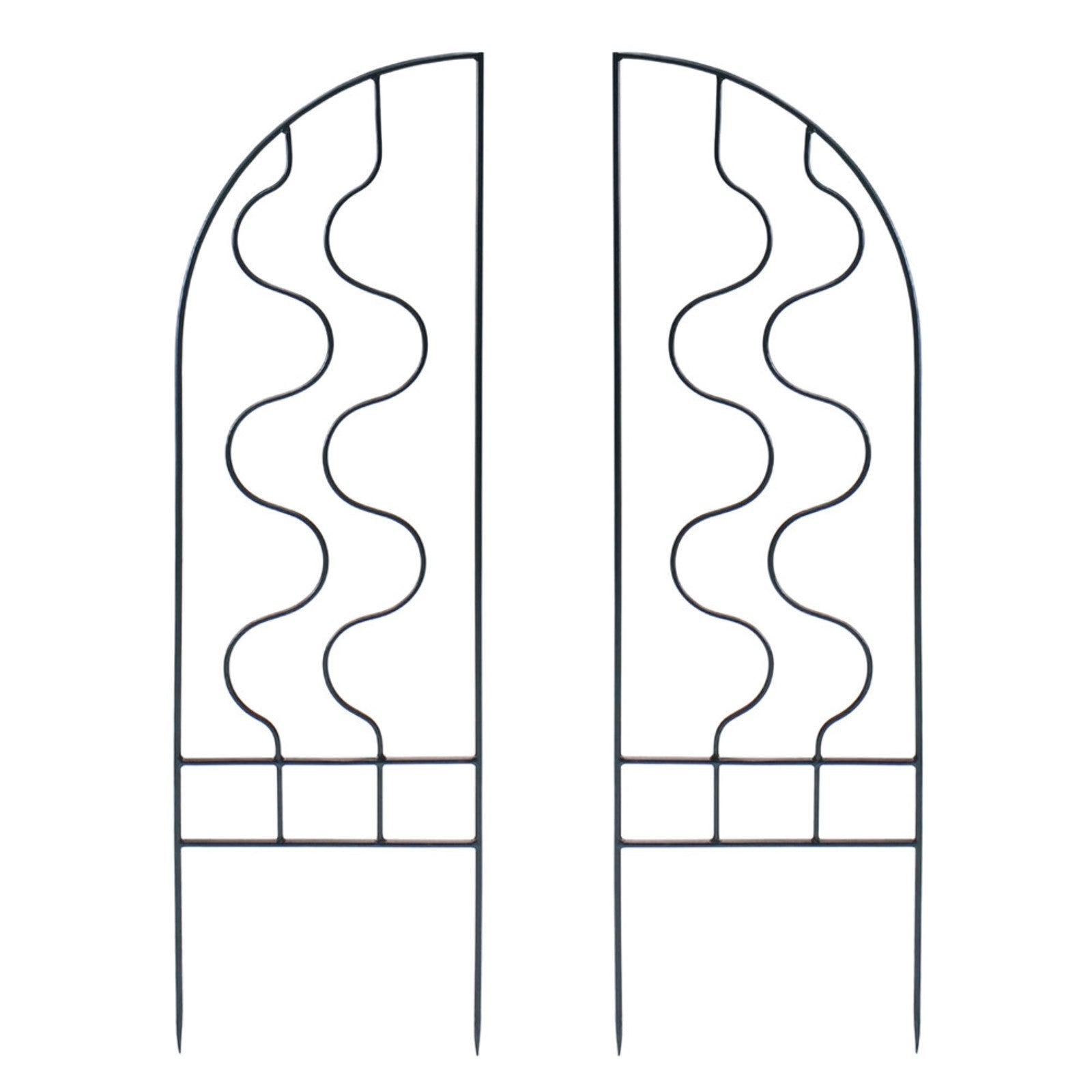 ACHLA Primrose Trellis Side Panels 48in H x 14in W | Wrought Iron Black Powder Coated | Outdoor Garden & Patio Trellis | 1 x 14 x 48 in | Model FT-42S