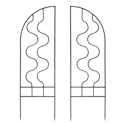 ACHLA Primrose Trellis Side Panels 48in H x 14in W | Wrought Iron Black Powder Coated | Outdoor Garden & Patio Trellis | 1 x 14 x 48 in | Model FT-42S