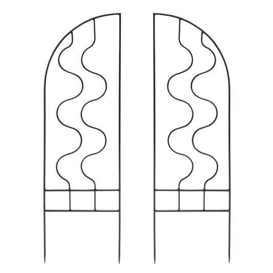 ACHLA Primrose Trellis Side Panels 48in H x 14in W | Wrought Iron Black Powder Coated | Outdoor Garden & Patio Trellis | 1 x 14 x 48 in | Model FT-42S