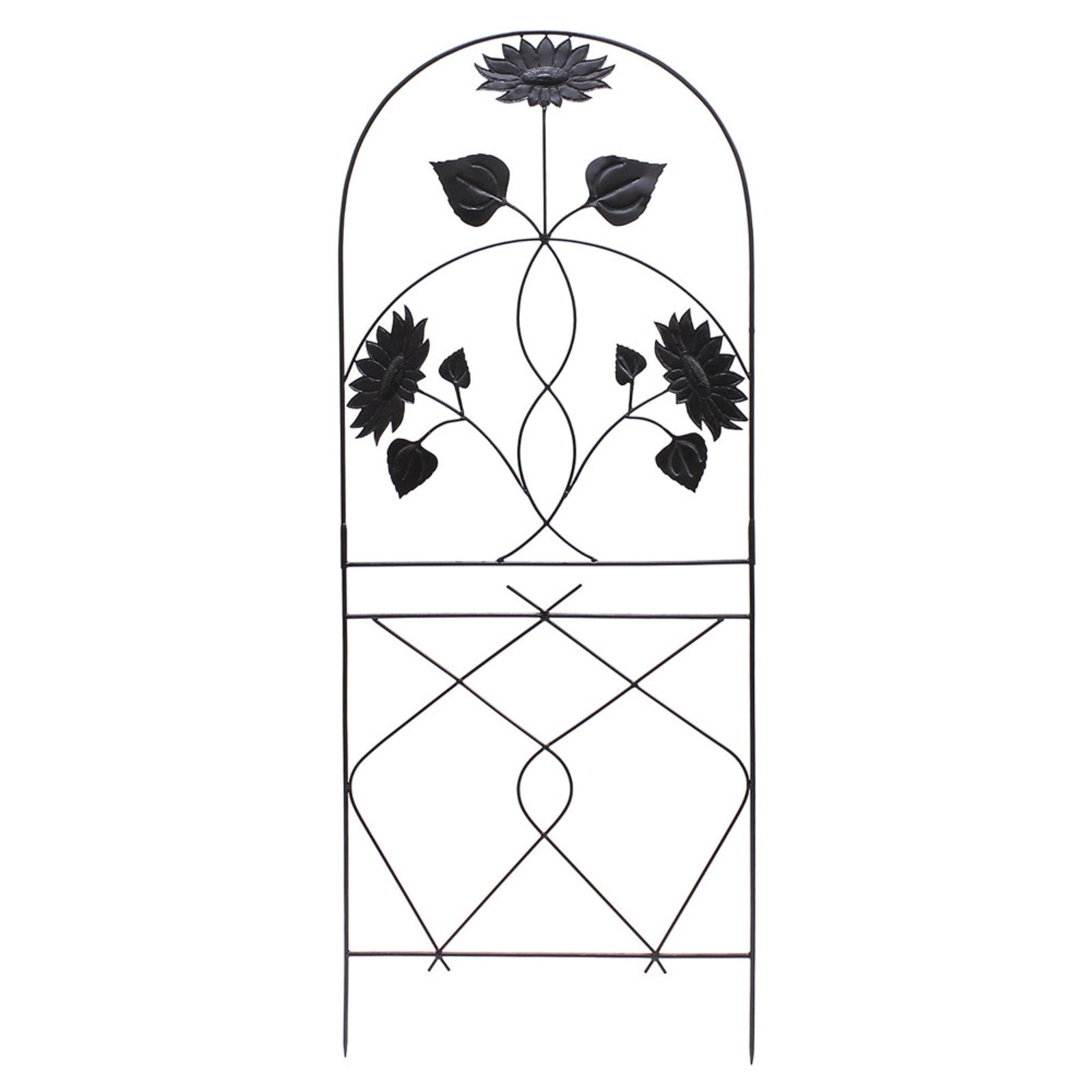 ACHLA Sunflower Trellis 90in H | Wrought Iron Black Powder Coated | Garden & Patio Climbing Plant Support | 36 x 1 x 90 in | Model FT-43