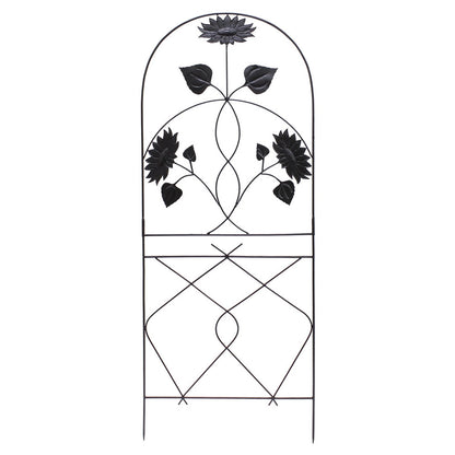 ACHLA Sunflower Trellis 90in H | Wrought Iron Black Powder Coated | Garden & Patio Climbing Plant Support | 36 x 1 x 90 in | Model FT-43