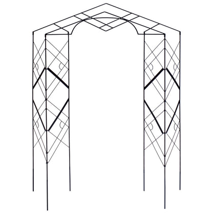 ACHLA Athena Trellis 57in Wrought Iron Garden Trellis | Black Powdercoat | Vertical Garden & Climbing Plant Support | 57 x 8 x 76 in | Model FT-46