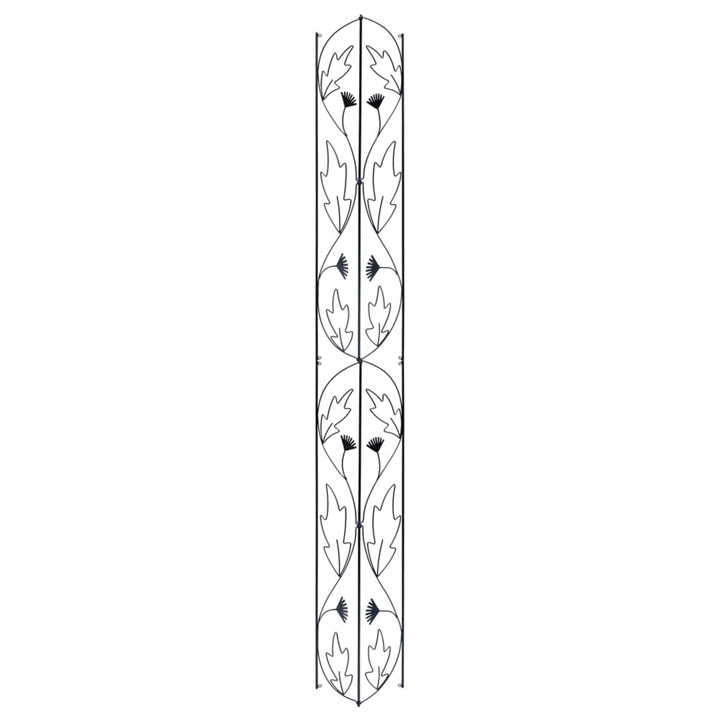 ACHLA Downspout Trellis 92in Tall | Traditional Wrought Iron Black Powdercoat | Garden Bed & Potted Plant Vertical Support | Model FT-47