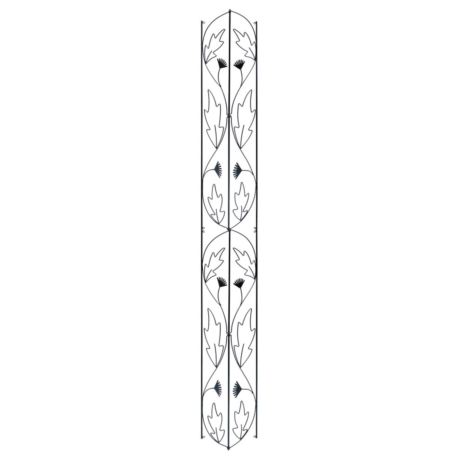 ACHLA Downspout Trellis 92in Tall | Traditional Wrought Iron Black Powdercoat | Garden Bed & Potted Plant Vertical Support | Model FT-47