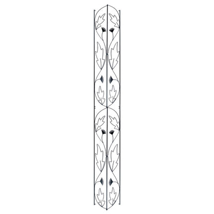ACHLA Downspout Trellis 92in Tall | Traditional Wrought Iron Black Powdercoat | Garden Bed & Potted Plant Vertical Support | Model FT-47