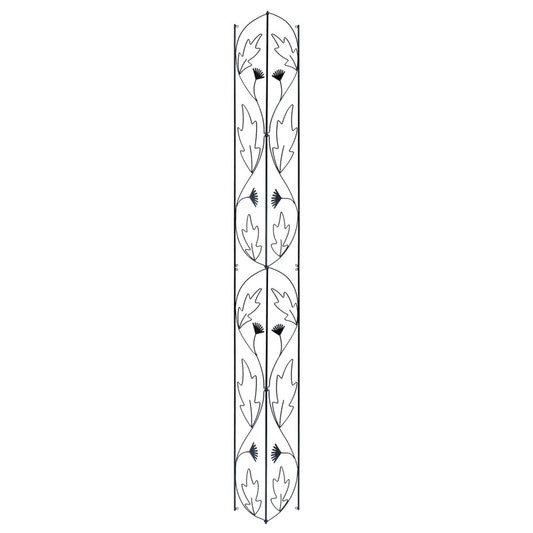 ACHLA Downspout Trellis 92in Tall | Traditional Wrought Iron Black Powdercoat | Garden Bed & Potted Plant Vertical Support | Model FT-47