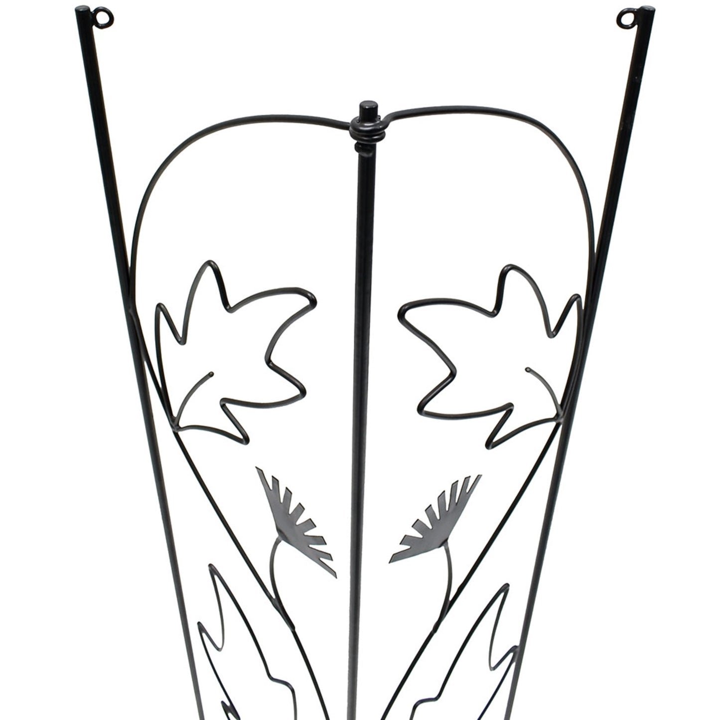 ACHLA Downspout Trellis 92in Tall | Traditional Wrought Iron Black Powdercoat | Garden Bed & Potted Plant Vertical Support | Model FT-47