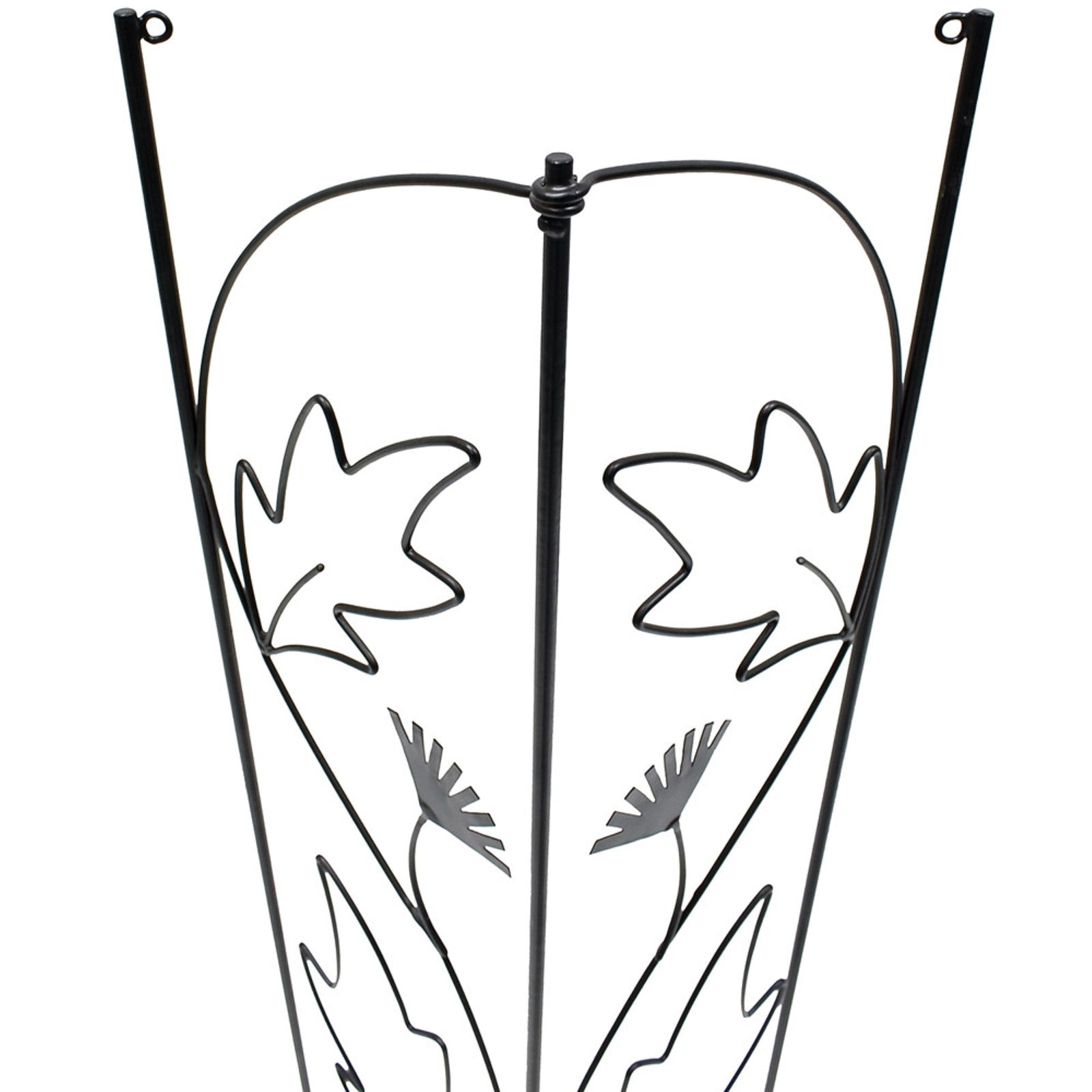 ACHLA Downspout Trellis 92in Tall | Traditional Wrought Iron Black Powdercoat | Garden Bed & Potted Plant Vertical Support | Model FT-47