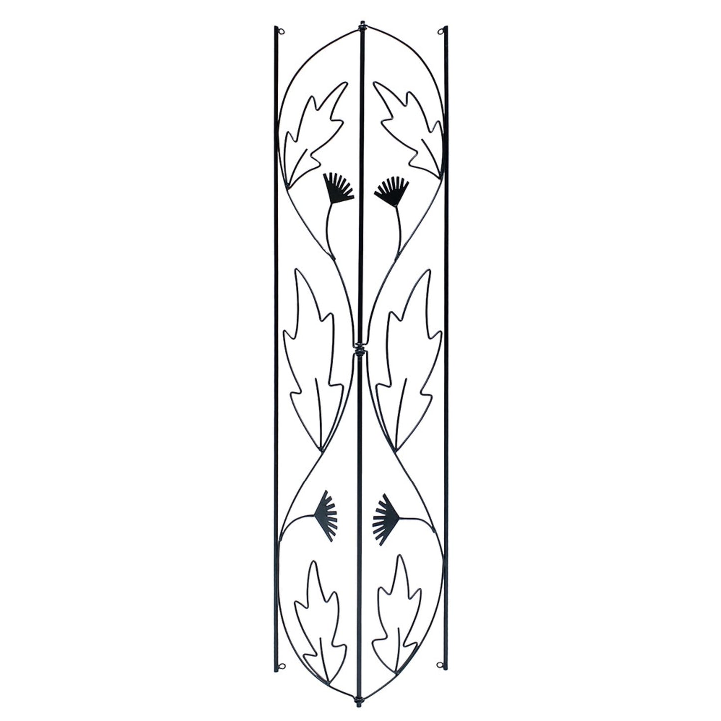 ACHLA Downspout Trellis 92in Tall | Traditional Wrought Iron Black Powdercoat | Garden Bed & Potted Plant Vertical Support | Model FT-47