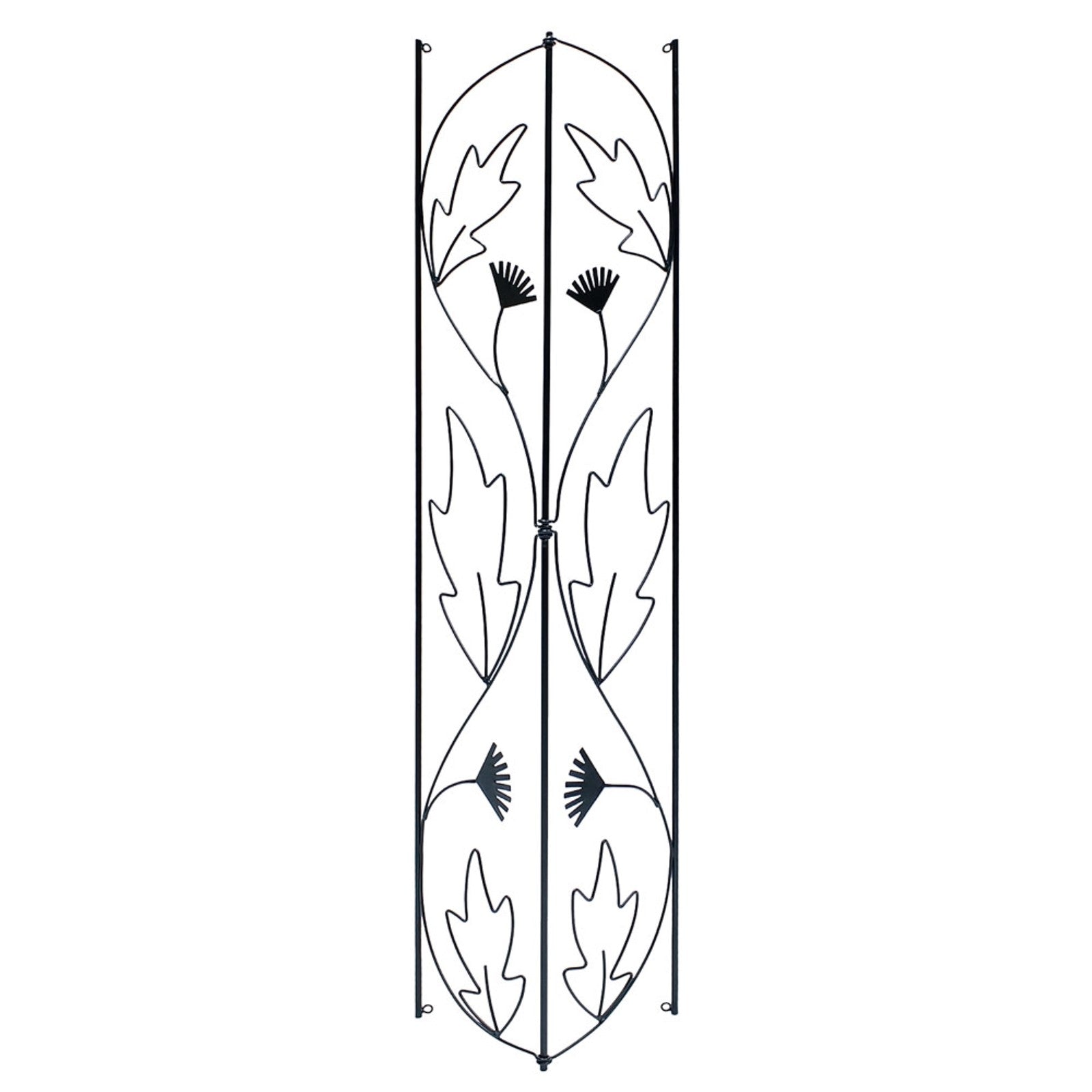 ACHLA Downspout Trellis 92in Tall | Traditional Wrought Iron Black Powdercoat | Garden Bed & Potted Plant Vertical Support | Model FT-47