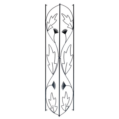 ACHLA Downspout Trellis 92in Tall | Traditional Wrought Iron Black Powdercoat | Garden Bed & Potted Plant Vertical Support | Model FT-47