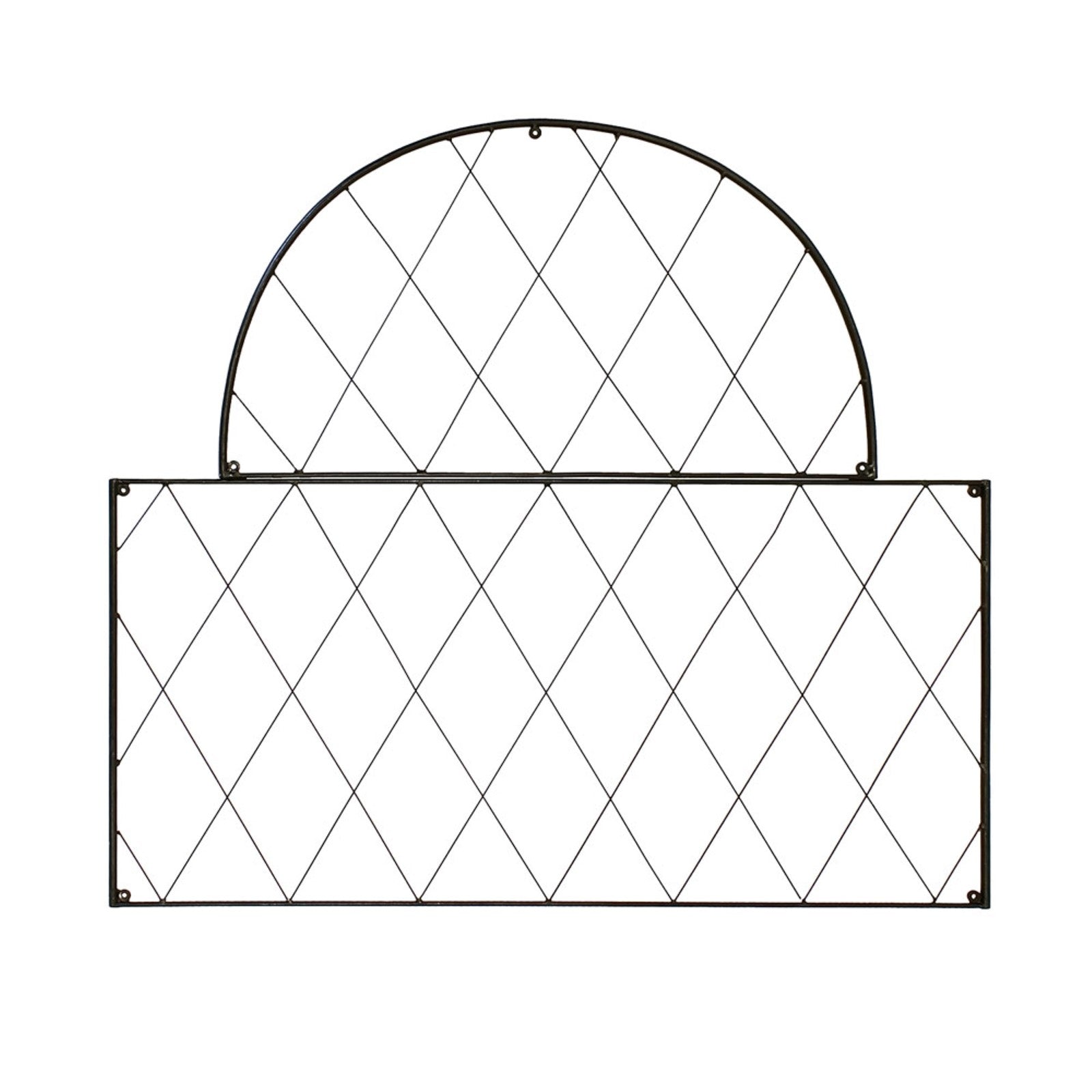 ACHLA Oxfordshire Trellis Set of 2 | Traditional Wrought Iron Black Powdercoat | Outdoor Garden Wall for Climbing Roses & Vines | Model FT-54