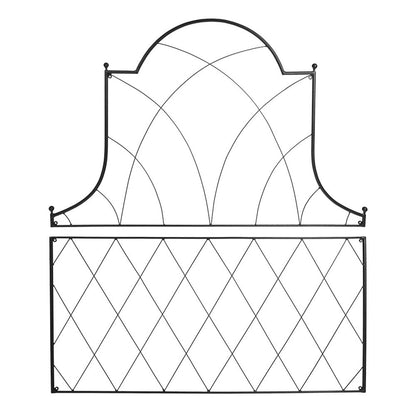 ACHLA Somerset Trellis Set of 2 | Wall-Mounted Wrought Iron Garden Trellis | 46 x 53 in, Black Powdercoat | For Roses, Clematis & | Model FT-56