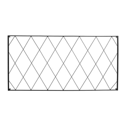 ACHLA Somerset Trellis Set of 2 | Wall-Mounted Wrought Iron Garden Trellis | 46 x 53 in, Black Powdercoat | For Roses, Clematis & | Model FT-56