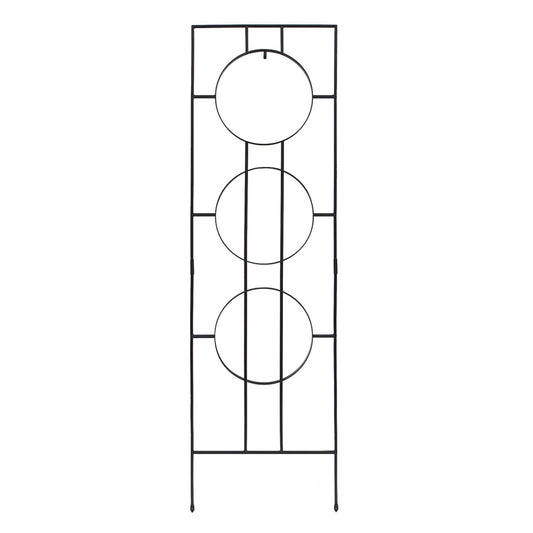 ACHLA Samsara Trellis 79.5in Tall Garden Trellis | Asian-Inspired Wrought Iron Black Powdercoat | Climbing Plants & Zen Garden Decor | Model FT-58