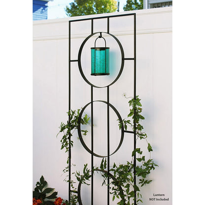 ACHLA Samsara Trellis 79.5in Tall Garden Trellis | Asian-Inspired Wrought Iron Black Powdercoat | Climbing Plants & Zen Garden Decor | Model FT-58