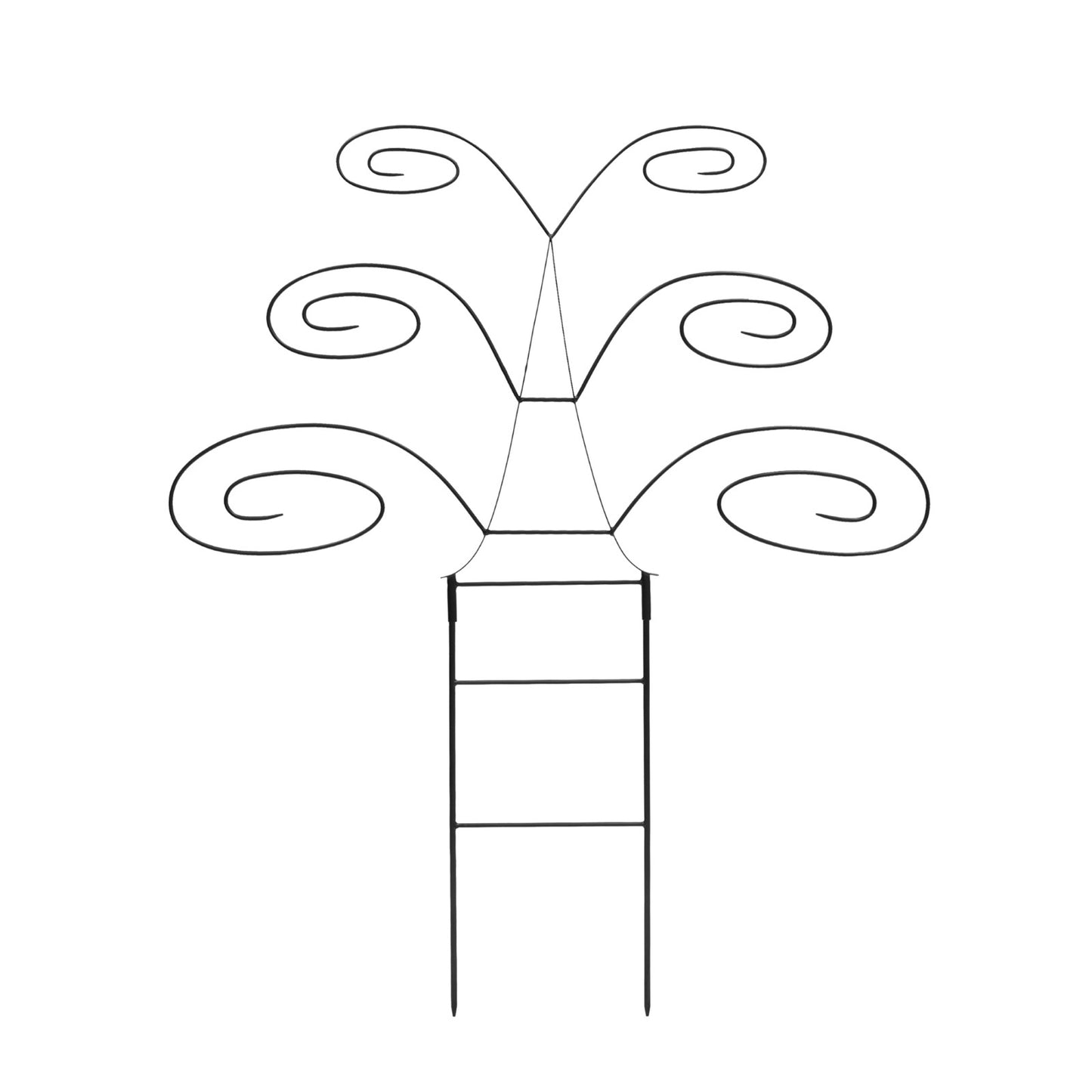 ACHLA Butterfly Trellis 49.75in H | Graphite Wrought Iron Garden Support | Outdoor Planter & Living Fence | 42 x 11 x 49.75 in | Model FT-61