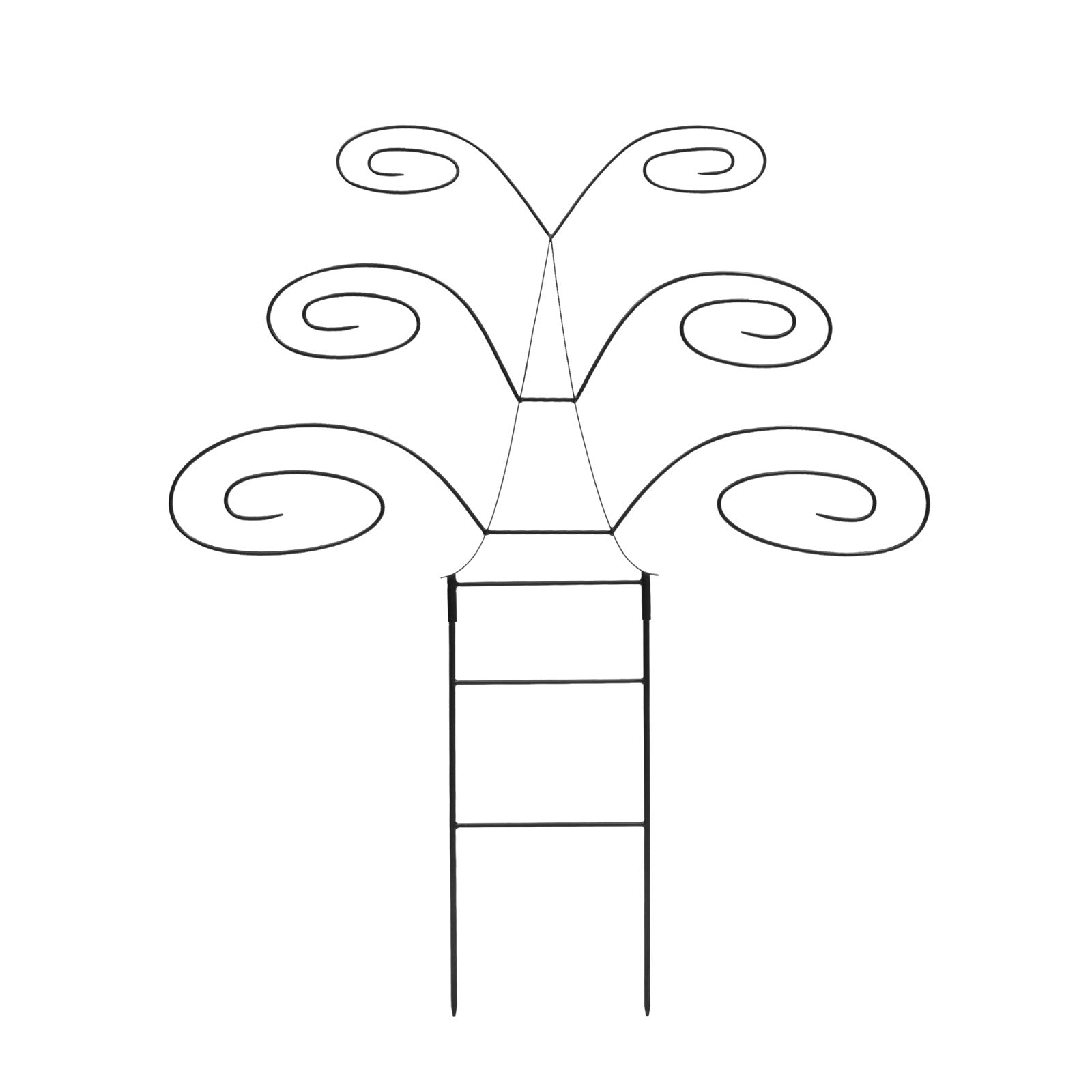 ACHLA Butterfly Trellis 49.75in H | Graphite Wrought Iron Garden Support | Outdoor Planter & Living Fence | 42 x 11 x 49.75 in | Model FT-61