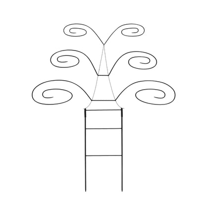 ACHLA Butterfly Trellis 49.75in H | Graphite Wrought Iron Garden Support | Outdoor Planter & Living Fence | 42 x 11 x 49.75 in | Model FT-61