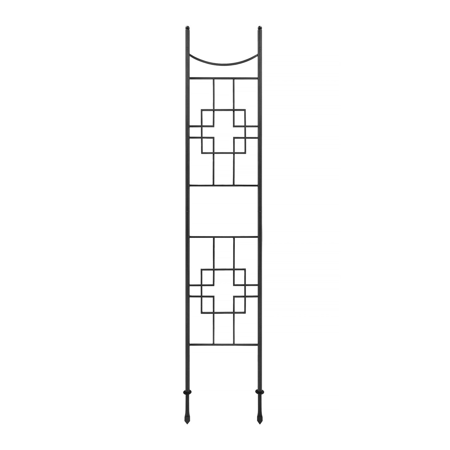 ACHLA Square-on-Squares 96in Slim Trellis | Wrought Iron Graphite Powdercoat | Garden & Patio Climbing Plant Support | Model FT-64