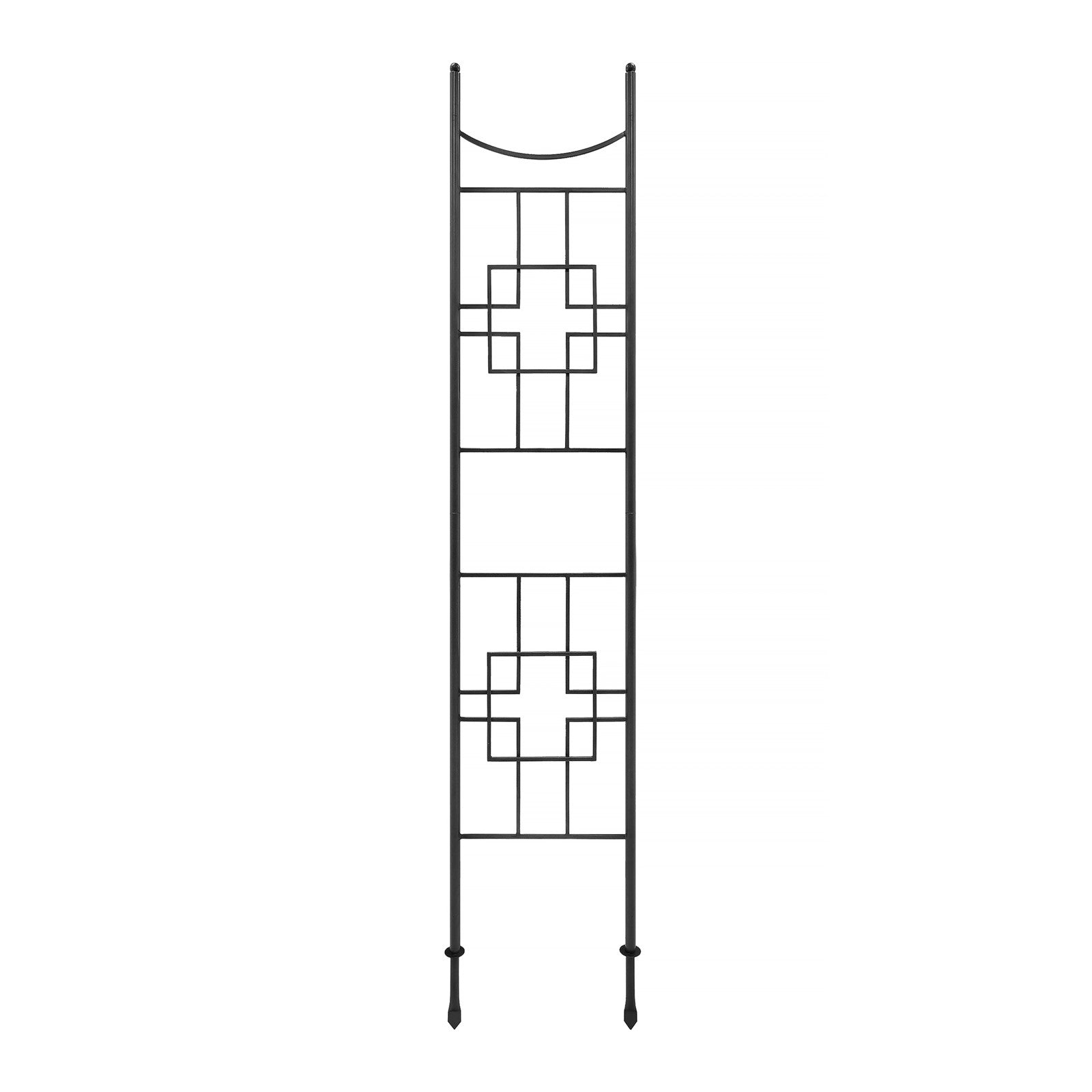 ACHLA Square-on-Squares 96in Slim Trellis | Wrought Iron Graphite Powdercoat | Garden & Patio Climbing Plant Support | Model FT-64