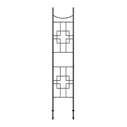 ACHLA Square-on-Squares 96in Slim Trellis | Wrought Iron Graphite Powdercoat | Garden & Patio Climbing Plant Support | Model FT-64