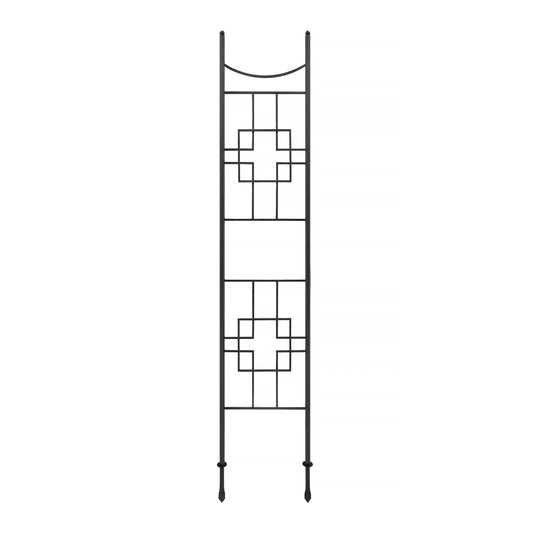 ACHLA Square-on-Squares 96in Slim Trellis | Wrought Iron Graphite Powdercoat | Garden & Patio Climbing Plant Support | Model FT-64