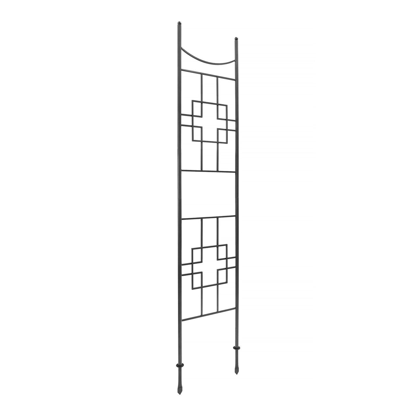 ACHLA Square-on-Squares 96in Slim Trellis | Wrought Iron Graphite Powdercoat | Garden & Patio Climbing Plant Support | Model FT-64