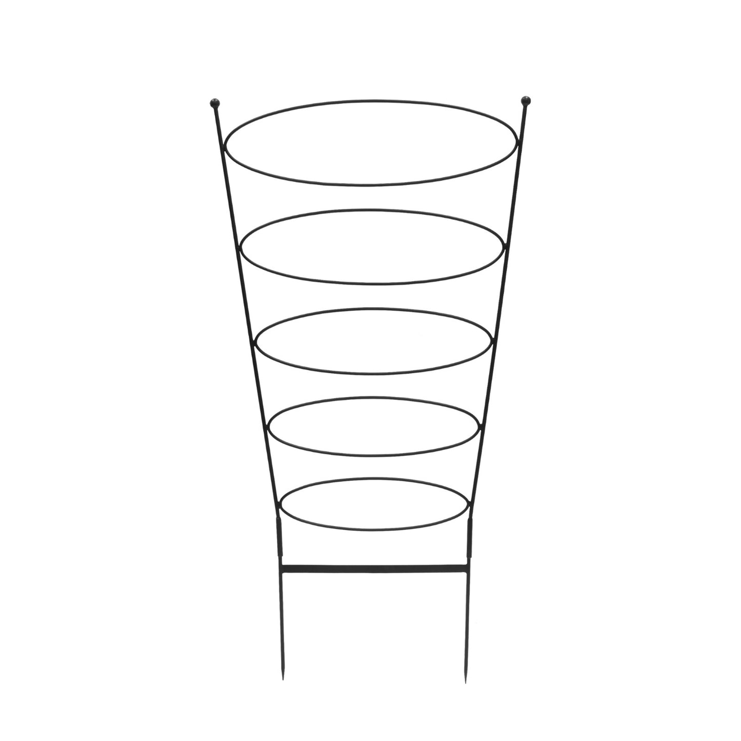 ACHLA Ovals Trellis 61in H | Wrought Iron Black Powdercoat | Garden & Patio Climbing Plant Support | 30 x 30 x 61 in | Model FT-66