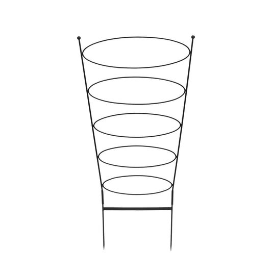 ACHLA Ovals Trellis 61in H | Wrought Iron Black Powdercoat | Garden & Patio Climbing Plant Support | 30 x 30 x 61 in | Model FT-66