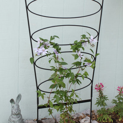 ACHLA Ovals Trellis 61in H | Wrought Iron Black Powdercoat | Garden & Patio Climbing Plant Support | 30 x 30 x 61 in | Model FT-66