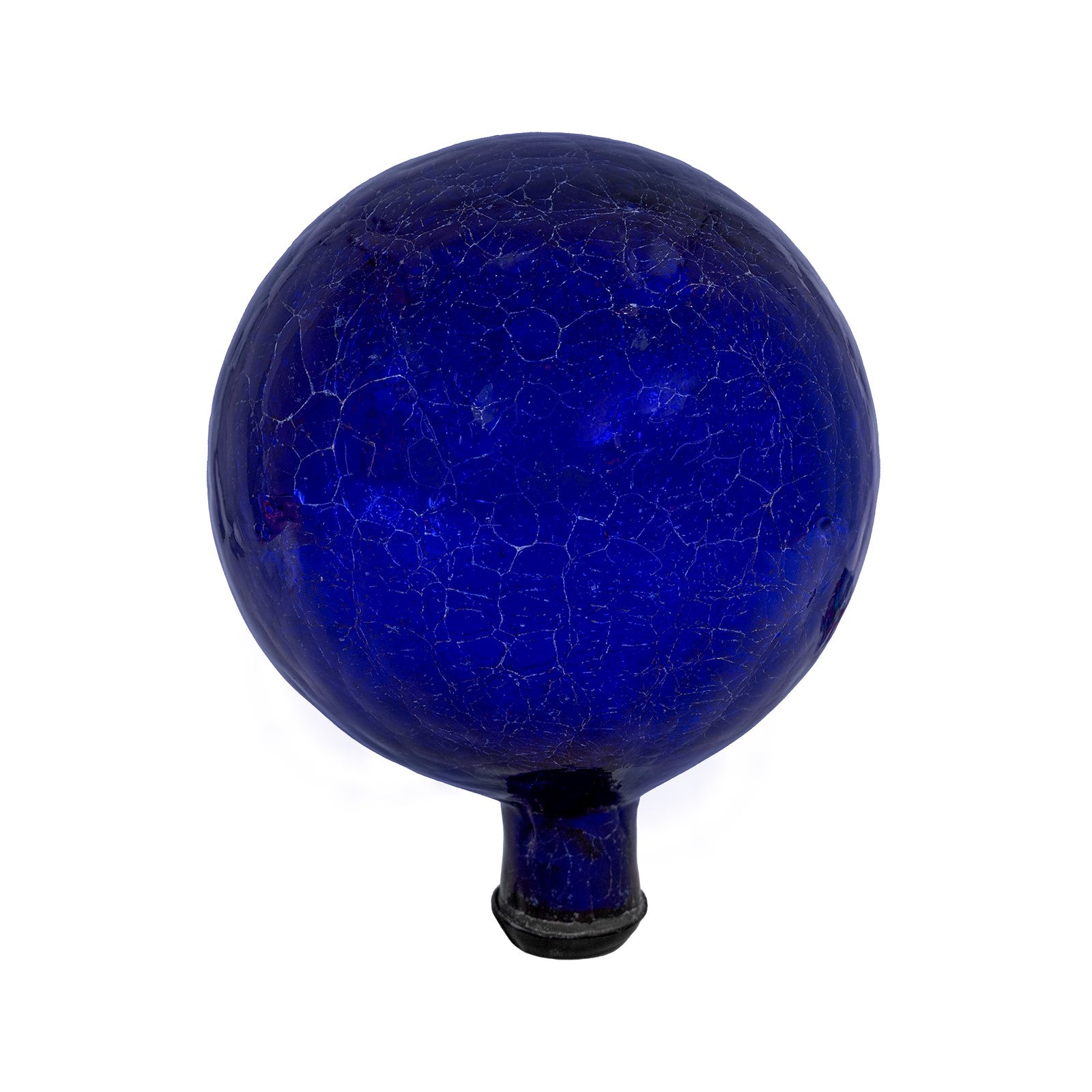 ACHLA 10in Gazing Globe | Blue Crackle Hand-Blown Glass | Garden & Patio Accent | 10 x 10 x 12 in | Model G10-BL-C