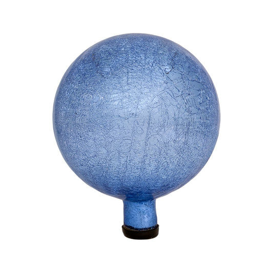 ACHLA 10in Gazing Globe | Blue Lapis Crackle Glass | Garden & Patio Accent | 10 x 10 x 12 in | Model G10-BLL-C
