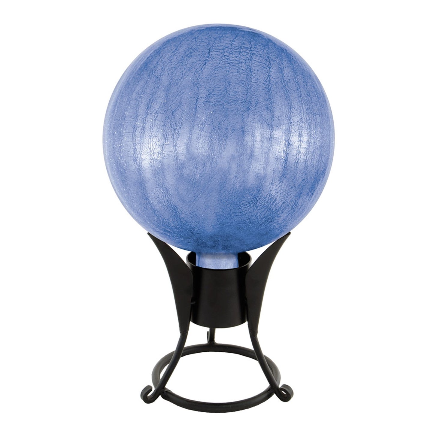 ACHLA 10in Gazing Globe | Blue Lapis Crackle Glass | Garden & Patio Accent | 10 x 10 x 12 in | Model G10-BLL-C