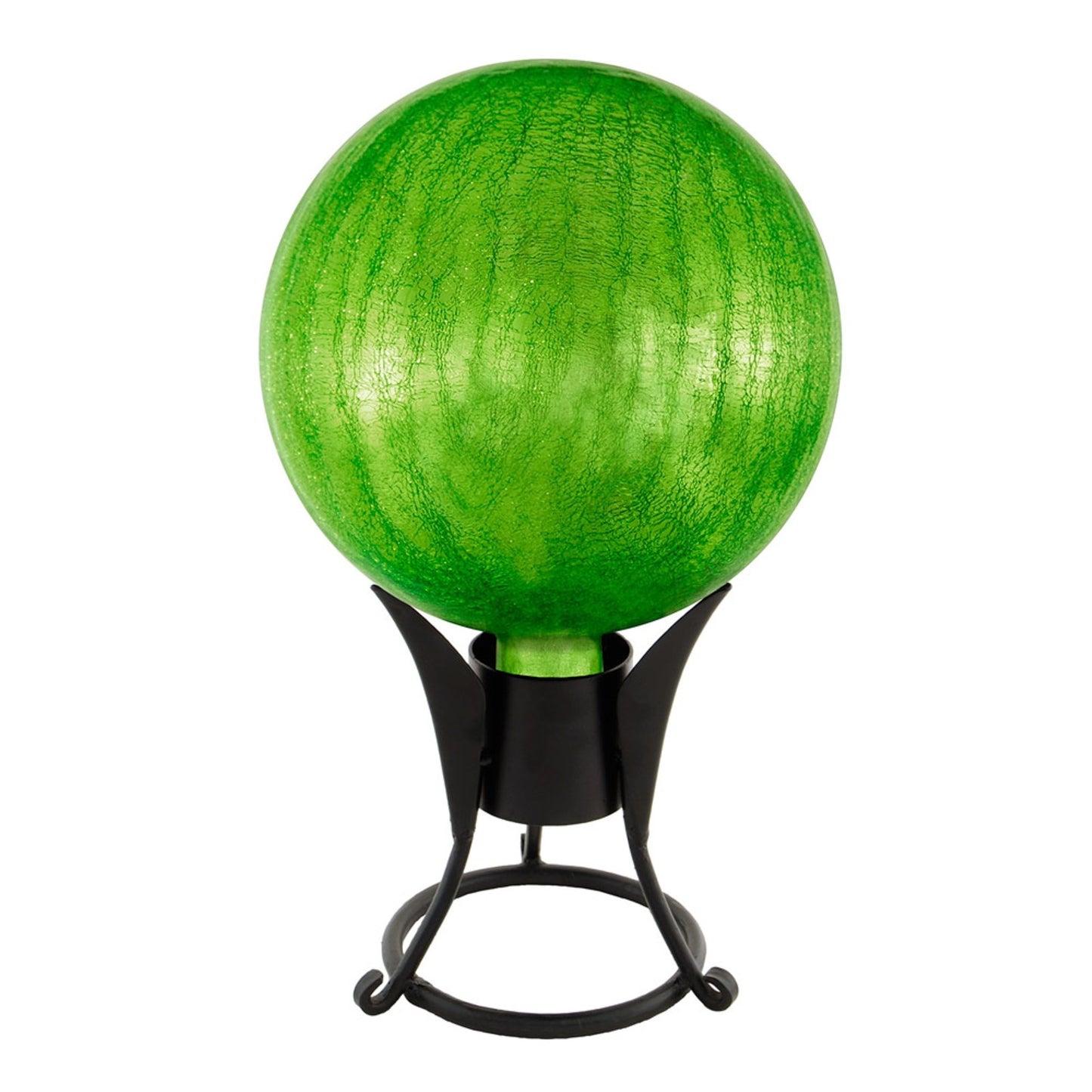 ACHLA 10in Gazing Globe | Fern Green Crackle Glass | Garden & Patio Decor | 10 x 10 x 12 in | Model G10-FG-C