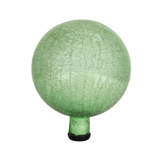 ACHLA G10 10in Gazing Globe | Crackle Light Green Hand-Blown Glass | Garden & Patio Accent | 10 x 10 x 12 in | Model G10-LG-C