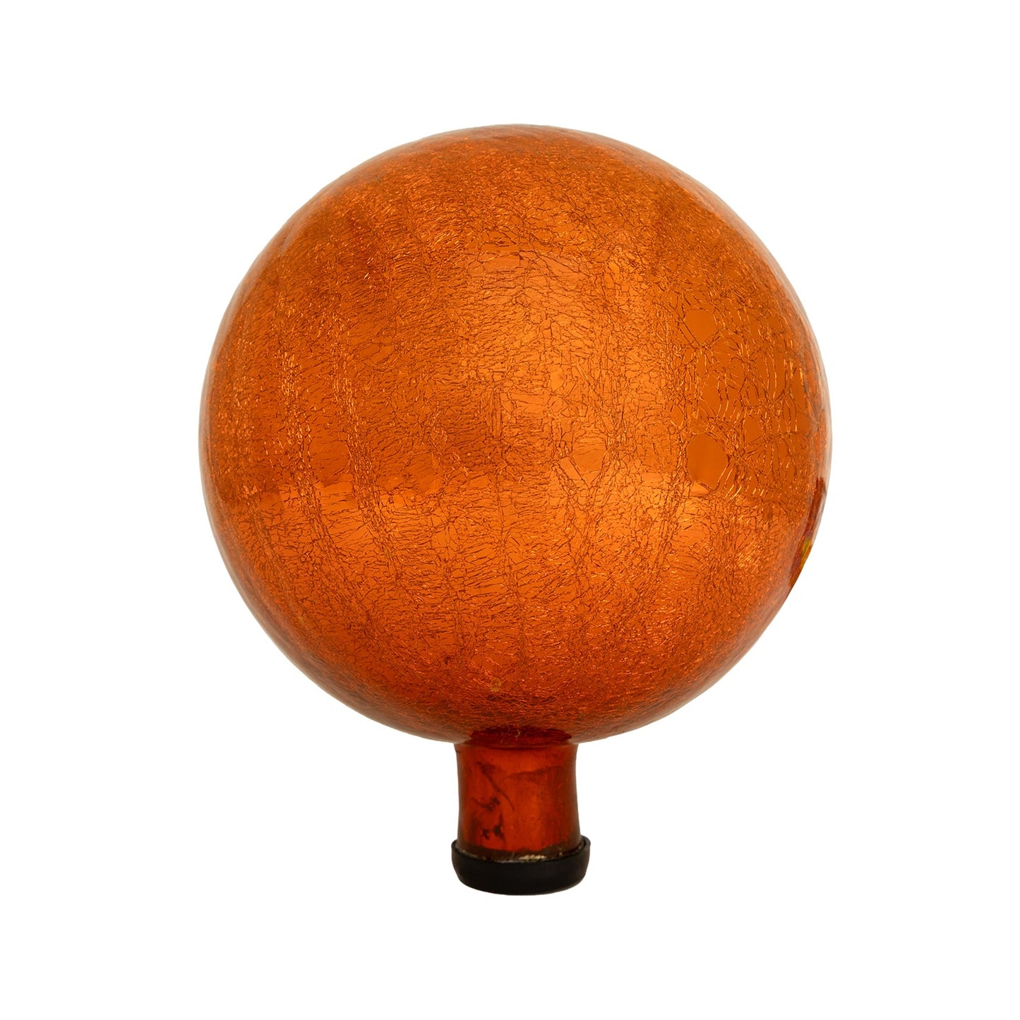 ACHLA 10in Gazing Globe | Mandarin Crackle Glass | Garden & Patio Decor | 10 x 10 x 12 in | Model G10-M-C