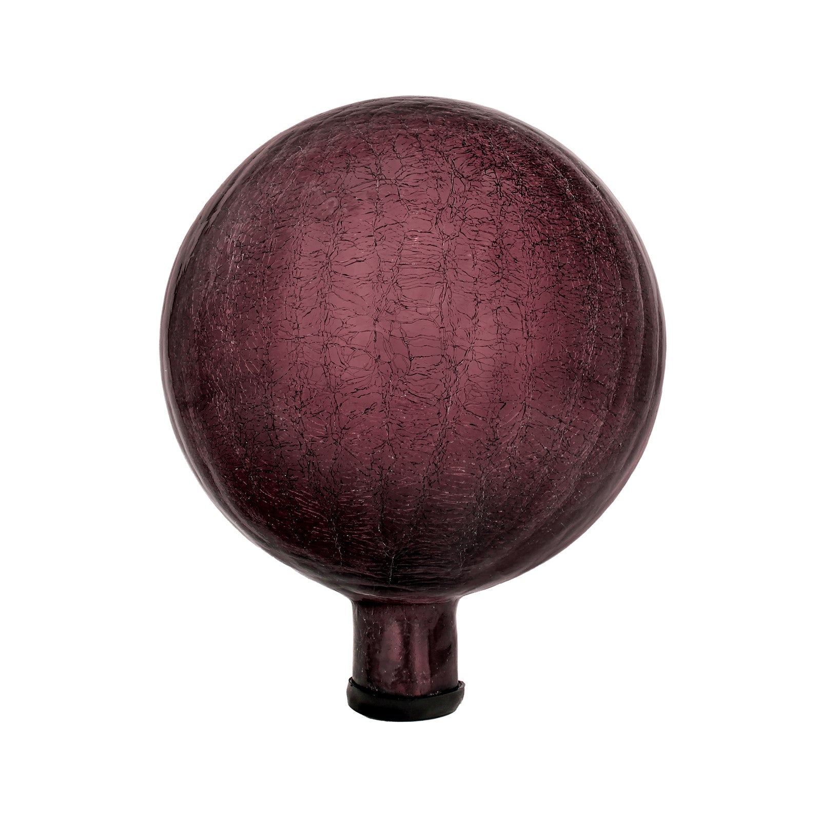 ACHLA 10in Gazing Globe | Crackle Plum Hand-Blown Glass | Garden & Patio Accent | 16 x 16 x 16 in | Model G10-PL-C