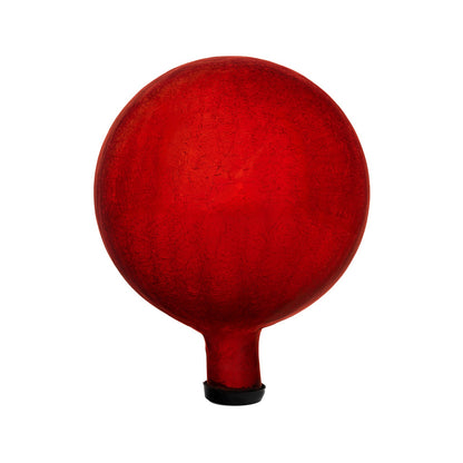ACHLA Gazing Ball 10in Red Crackle Glass | Garden Globe Outdoor Decor | Patio & Garden Accent | 10 x 10 x 12 in | Model G10-RD-C