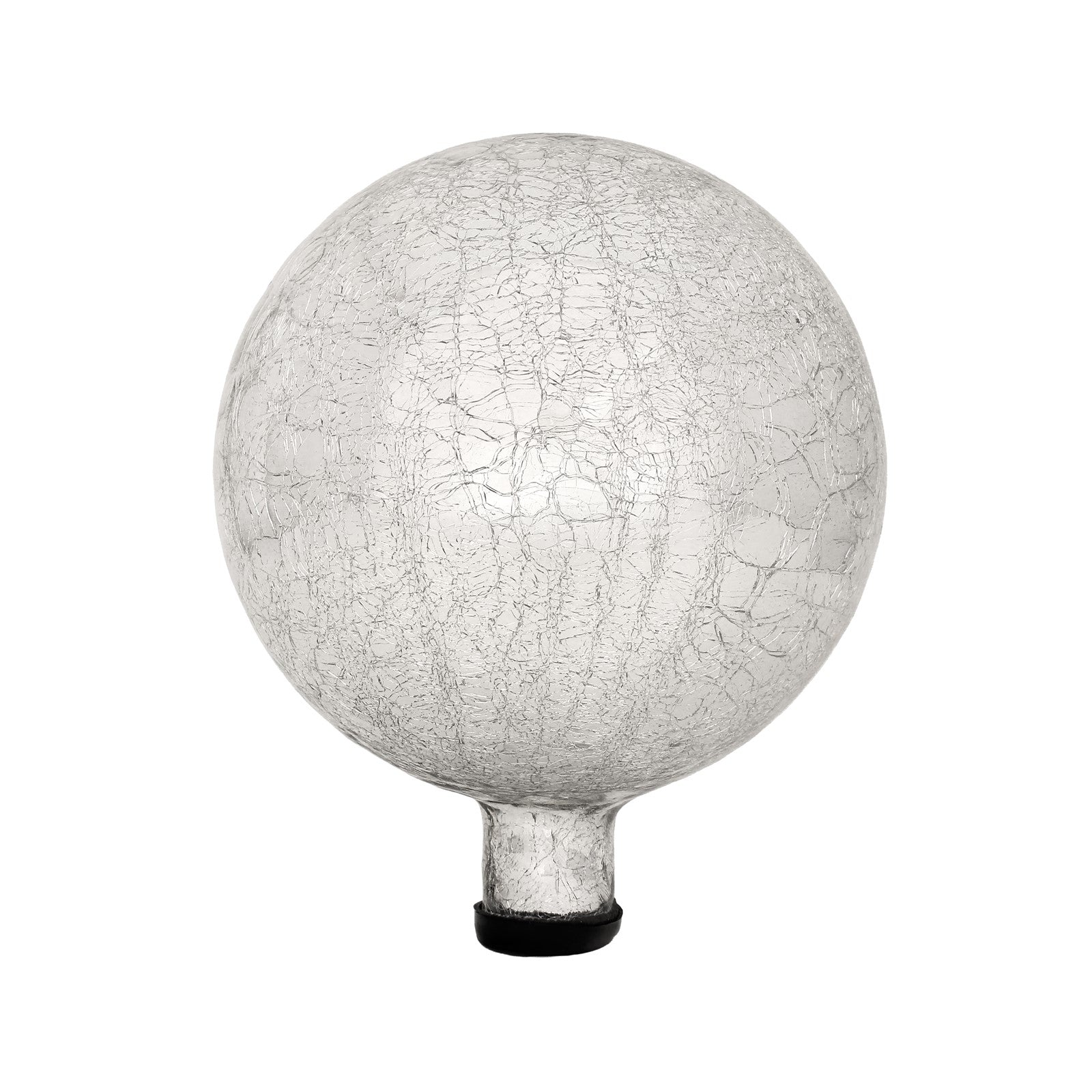 ACHLA 10in Gazing Globe | Silver Crackle Glass Garden Sphere | Outdoor Patio & Garden Decor | 10 x 10 x 12 in | Model G10-S-C
