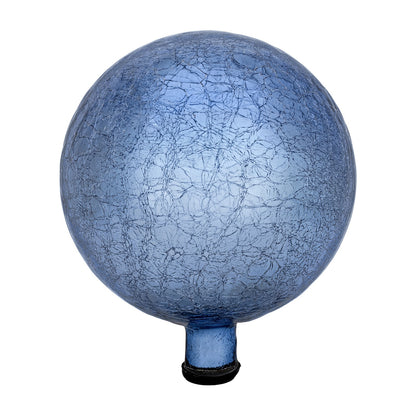 ACHLA 12in Gazing Globe | Blue Lapis Crackle Glass | Garden & Patio Accent | 12 x 12 x 14 in | Model G12-BLL-C