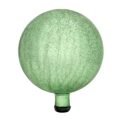 ACHLA 12in Light Green Crackle Gazing Globe | Hand-Blown Glass Garden Sphere | Patio & Yard Decor Accent | 12 x 12 x 14 in | Model G12-LG-C