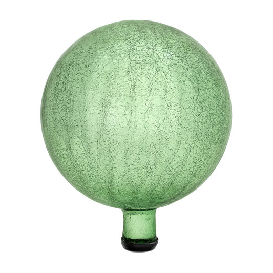 ACHLA 12in Light Green Crackle Gazing Globe | Hand-Blown Glass Garden Sphere | Patio & Yard Decor Accent | 12 x 12 x 14 in | Model G12-LG-C