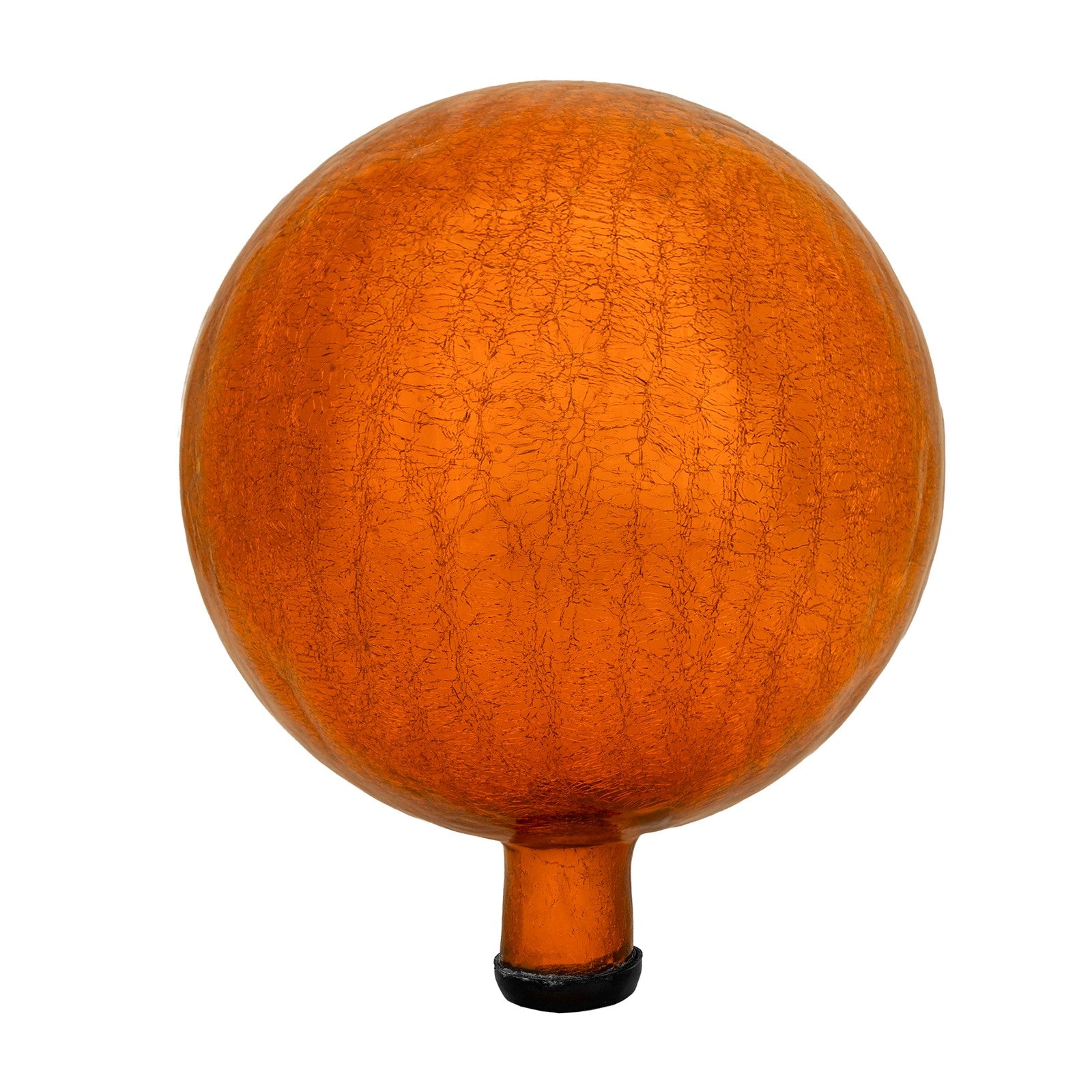 ACHLA 12in Gazing Globe | Crackled Mandarin Glass | Garden & Patio Decor | 12 x 12 x 14 in | Model G12-M-C