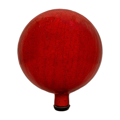 ACHLA Gazing Ball 12in Red Crackle | Garden Ornament & Outdoor Decor | Patio & Garden Accent | 14 in H | Model G12-RD-C